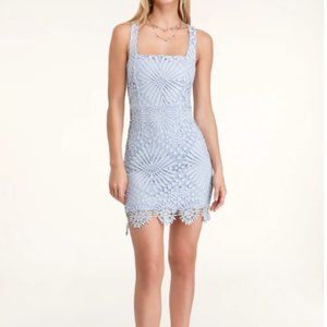 Light Blue Lace Mini Dress
